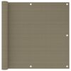 vidaXL Balcony Screen Taupe 90x300 cm HDPE