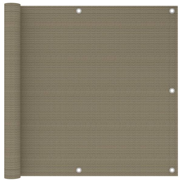 vidaXL Balcony Screen Taupe 90x300 cm HDPE