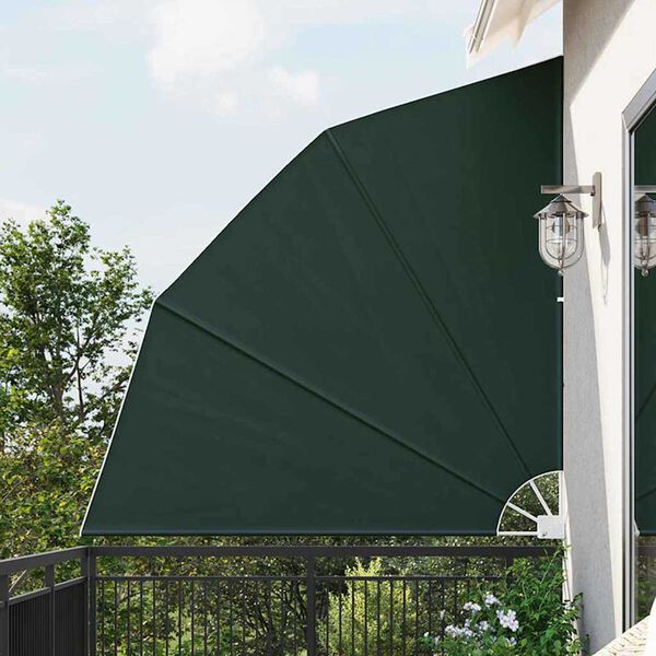 vidaXL Balcony Privacy Screen Dark green 210 x 210 cm Fabric