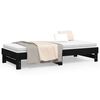 vidaXL Pull-out Day Bed without Mattress Black 2x(80x200) cm