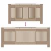 vidaXL Radiator Cover 2 pcs Brown 205 x 20.5 x 81.5cm Engineered Wood