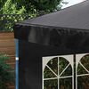 vidaXL Party Tent Sidewall 2 pcs with Window PE Anthracite