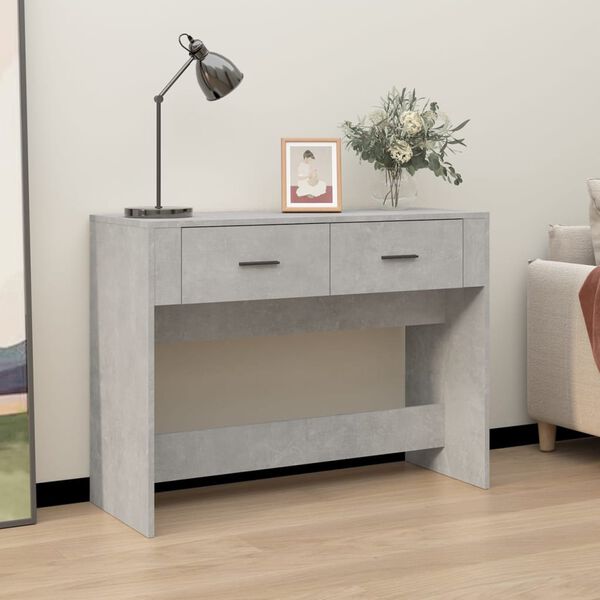 vidaXL Console Table Concrete Grey 100x39x75 cm Engineered Wood