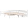 vidaXL Bed Frame without Mattress White 180x200 cm Super King Solid Wood Pine