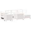 vidaXL 7 Piece Garden Sofa Set White Solid Wood Pine