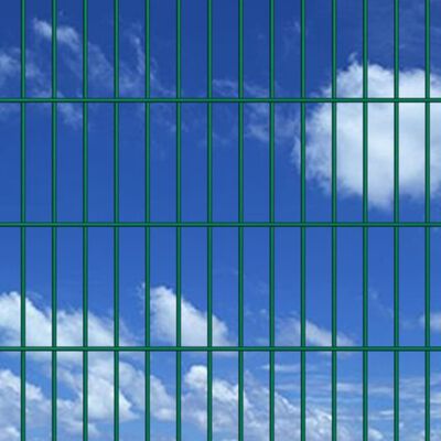 vidaXL 2D Garden Fence Panels 2.008x1.63 m 18 m (Total Length) Green
