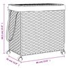 vidaXL Laundry Basket with Wheels 60x35x60.5 cm Rattan