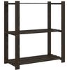vidaXL 3-Tier Storage Rack Black 80x38x90 cm Solid Wood Pine
