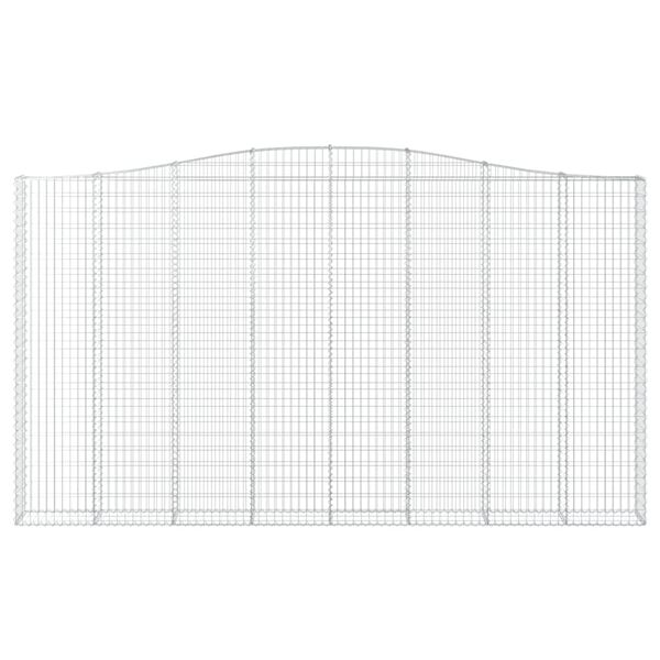 vidaXL Arched Gabion Baskets 3 pcs 400x30x220/240 cm Galvanised Iron