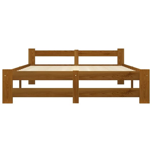 vidaXL Bed Frame without Mattress Honey Brown Solid Pine Wood 160x200cm