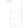 vidaXL Walk-in Shower Wall 115x195 cm ESG Glass White