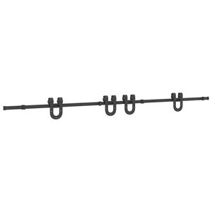vidaXL Sliding Door Hardware Kit 366 cm Steel Black