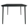 vidaXL Garden Dining Table Black 200x100x74 cm Steel and Glass