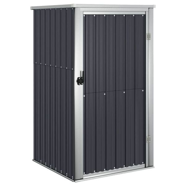 vidaXL Garden Tool Shed Anthracite 88x89x161 cm Galvanised Steel