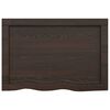 vidaXL Bathroom Countertop Dark Brown 60x40x(2-4) cm Treated Solid Wood