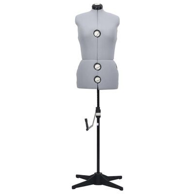 vidaXL Adjustable Dress Form Female Grey M Size 40-46