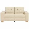 vidaXL Sofa Cream 160 x 80 x 82 cm Fabric