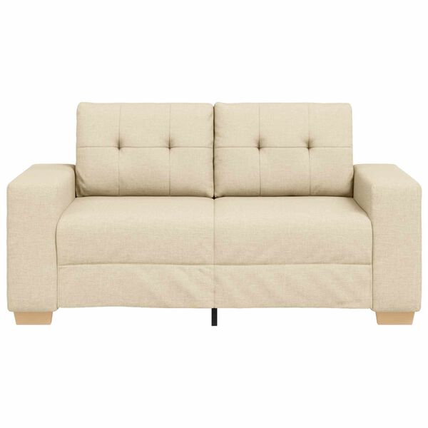 vidaXL Sofa Cream 160 x 80 x 82 cm Fabric