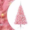 vidaXL Artificial Pre-lit Christmas Tree with 150 LEDs Pink 120 cm PVC