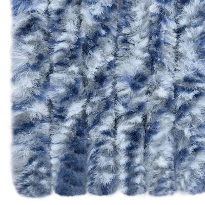 vidaXL Insect Curtain Blue and White 90x200 cm Chenille