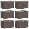 vidaXL Storage Box with Transparent Side Window 6 pcs Non-woven fabric