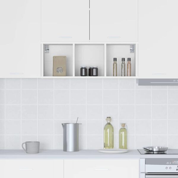 vidaXL Hanging Cabinet Riga White 30 x 29.5 x 80 cm Engineered Wood