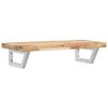 vidaXL Basin Shelf Wall Mounted Steel and Solid Wood Acacia