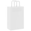 vidaXL Paper Bags 250 pcs with Handles White 21x11x31 cm