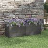 vidaXL Garden Planter Grey 150x50x50 cm Solid Pinewood