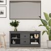 vidaXL TV Cabinet Grey 103x36.5x52 cm Solid Wood Pine