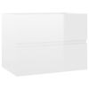 vidaXL Bathroom Furniture Set High Gloss White Engineered Wood