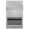 vidaXL Chicken Feeder Silver 21 x 16 x 33 cm Galvanised Steel