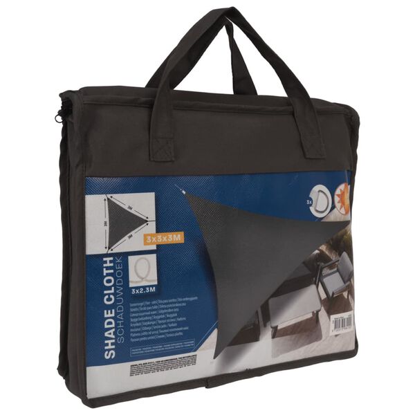 ProGarden Shade Cloth 3x3x3 m Grey Triangle