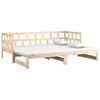 vidaXL Pull-out Day Bed without Mattress Solid Wood Pine 2x(90x200) cm