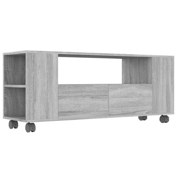 vidaXL TV Cabinet Grey Sonoma 120x35x48 cm Engineered Wood