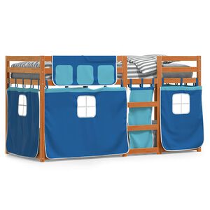 vidaXL Bunk Bed without Mattress Blue 90x200 cm Solid Wood Pine