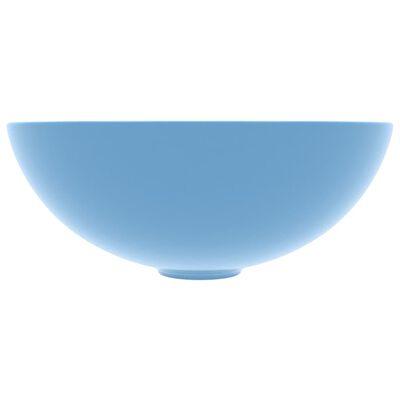 vidaXL Bathroom Sink Ceramic Light Blue Round