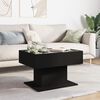 vidaXL Coffee Table with LED Black 70x50x45 cm Engineered Wood
