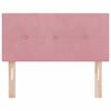 vidaXL LED Headboard with LED Strip Lights Manual Pink 80 cm Polyester