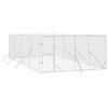 vidaXL Outdoor Dog Kennel Silver 4x8x2 m Galvanised Steel