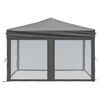 vidaXL Folding Party Tent with Sidewalls Anthracite 3x3 m