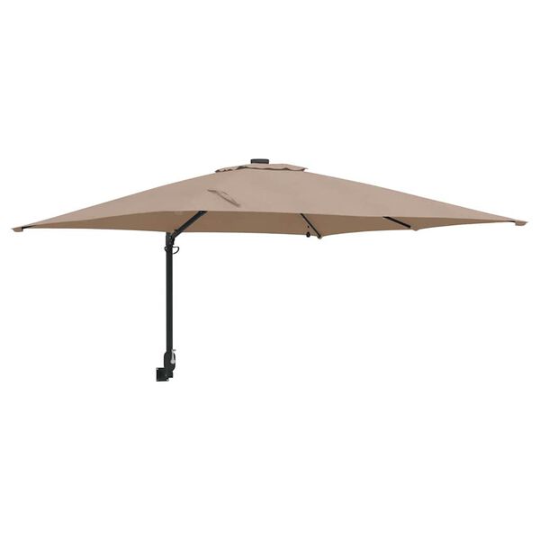 vidaXL Garden Parasol Taupe 248.5 x 247.5 x 160 cm Polyester and Steel