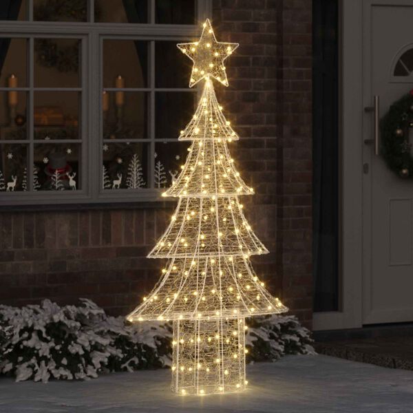vidaXL Christmas Tree with 240 LEDs Warm white 150 cm Acrylic