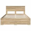 vidaXL Bed Frame with Drawer Sonoma Oak 140 x 190 cm Engineered Wood