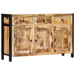 vidaXL Sideboard | Natural | Solid mango wood, Powder-coated steel | Medium