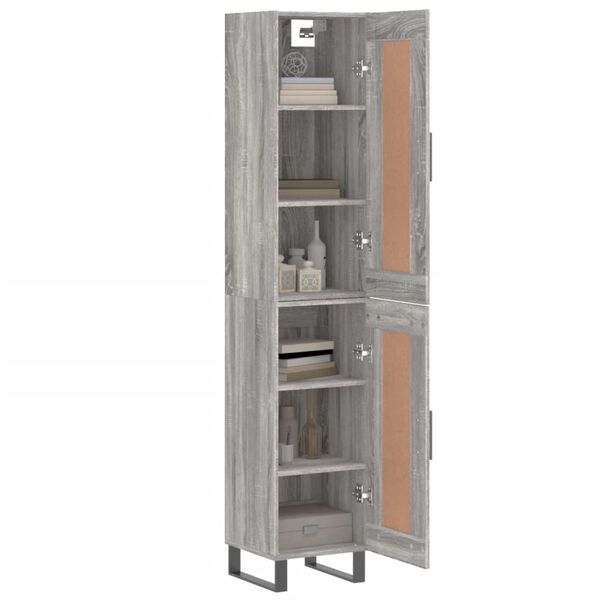 vidaXL Highboard Grey Sonoma 34.5x34x180 cm Engineered Wood