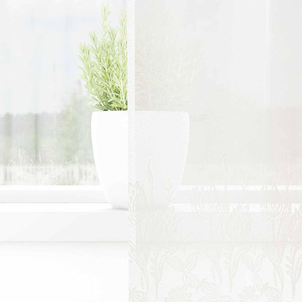 vidaXL Lace Curtain with Curtains Floral White 100 x 200 cm Polyester