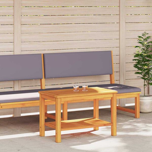 vidaXL Side Table Brown 70 x 40 x 45 cm Solid Acacia Wood