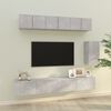 vidaXL 6 Piece TV Cabinet Set Concrete Grey Engineered Wood