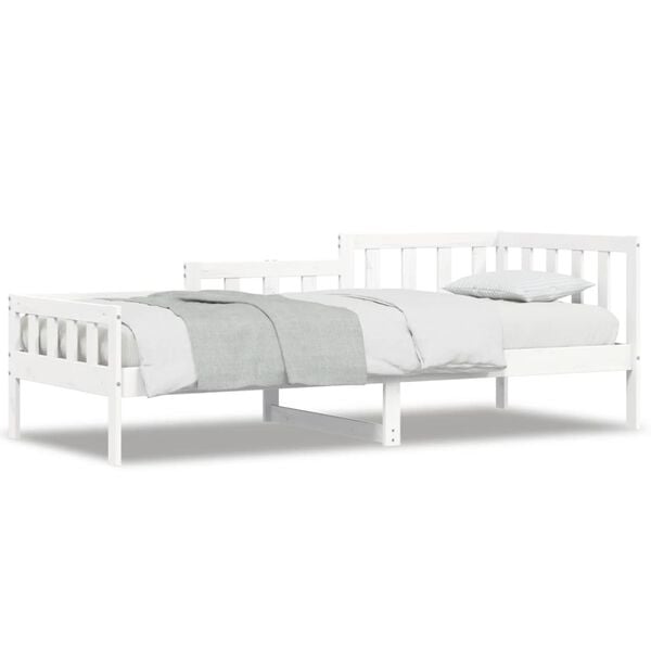 vidaXL Day Bed without Mattress White 80x200 cm Solid Wood Pine